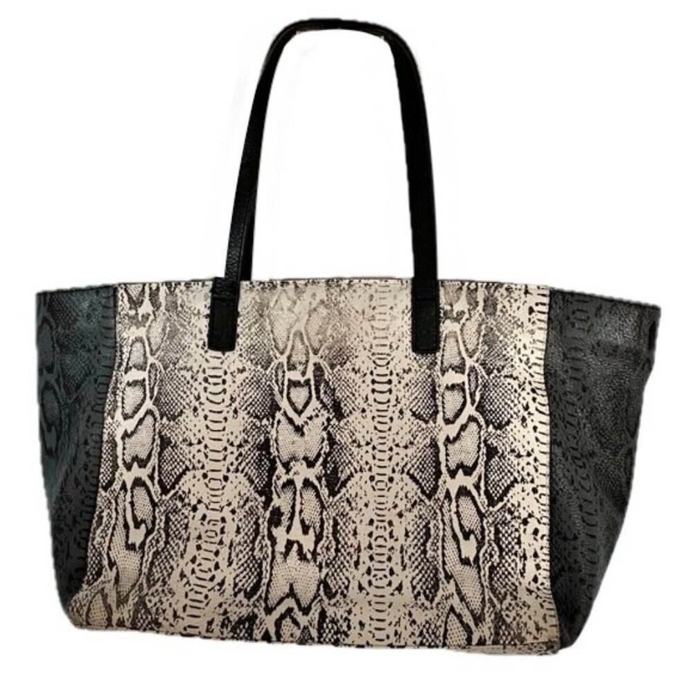 Marc Jacobs Leather Shoulder Bag Python Print Tot… - image 8